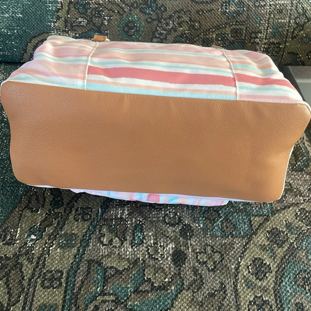 Lily Bloom NWT Painted Stripe Maggie Satchel Bag - Picture 8 of 17